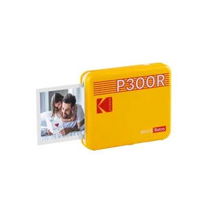 KODAK Mini 3 Retro 4PASS Portable Photo Printer (3x3") + 8 Sheets, Yellow Stampa - Picture 1 of 9