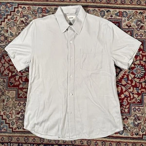 Camisa Buck Mason Gris Manga Corta Botón Talla Grande - Imagen 1 de 5