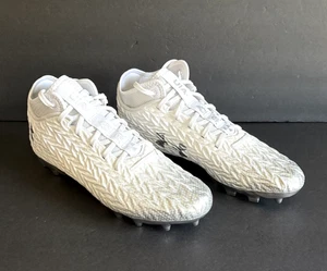 Under Armour Spotlight Clone 3027977-100 White Silver Football Cleats Size 10 - Picture 1 of 13