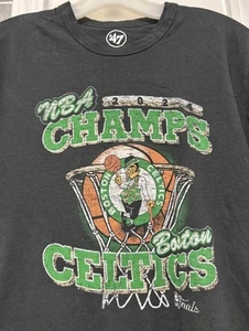 Boston Celtics NBA Champions 2024 T-Shirt Nera Uomo Large Ottime Condizioni - Foto 1 di 5