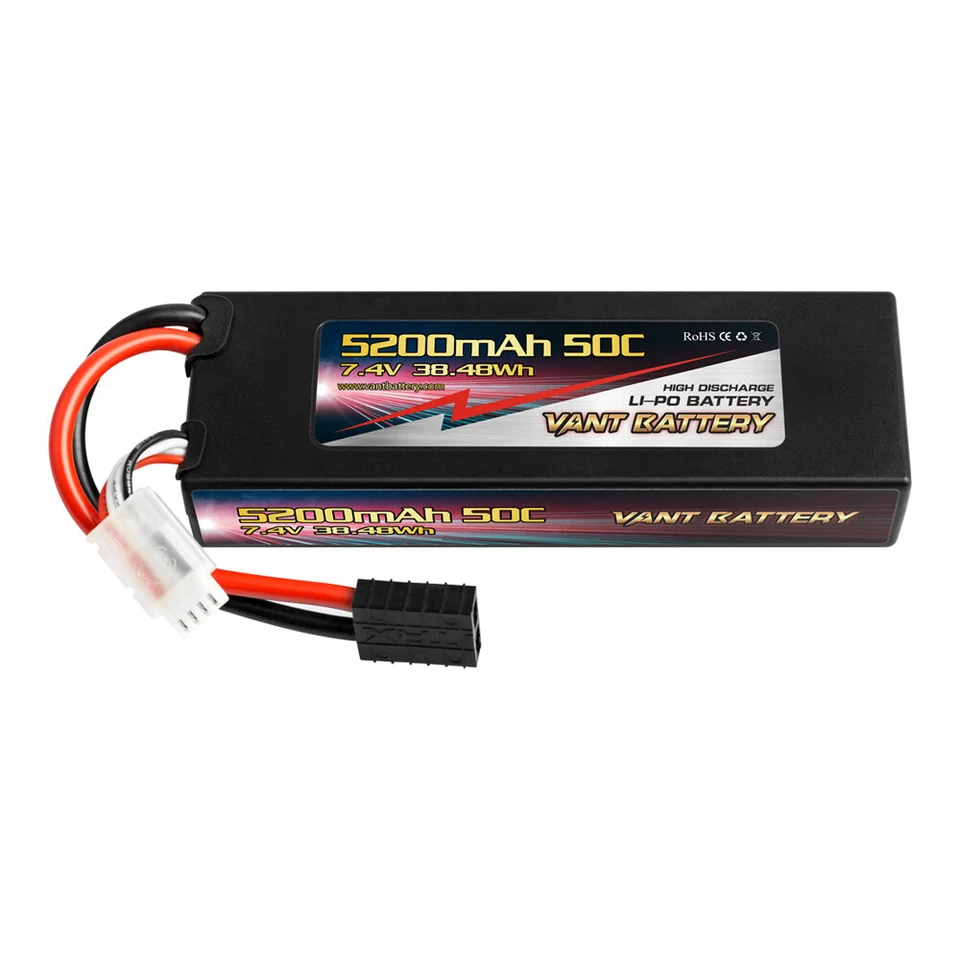 vant 5200mAh 7.4V 50C/100C 2S LIPO BATTERY LOSI SC10 ARRMA FITS TRAXXAS VENOM - Image 1 of 1