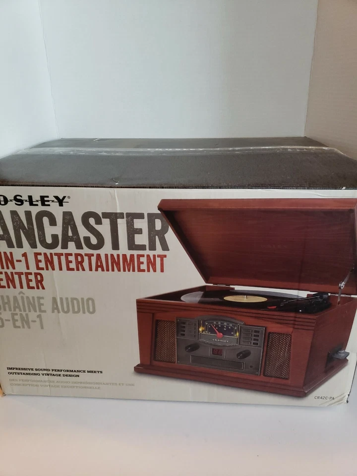 Crosley Lancaster 5 in 1 entertainment system. Pre-owned. Record, cd, cassette - Image 1 of 4