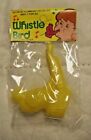  Vintage Yellow Plastic Toy Singing Water Whistle Bird New Old Store Stock