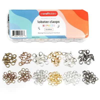 Incraftables Lobster Clasps for Jewelry Making (6 Colors) with Open Jump Rings - Image 1 of 4
