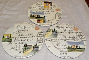 Set of 3 Salad Plates by Rosanna 8 1/4" FLORENCE, TUSCANY ITALY - NM - Picture 1 of 3