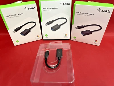 Belkin - USB-C to USB-A Adapter - USB-C 3.0 - 5Gbps transfer speeds F2CU036btBLK - Image 1 of 3