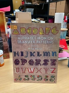 ALPHABET IRON ON TRANSFERS--Rita Weiss--1976 Dover Needlework--Orig. - Picture 1 of 3