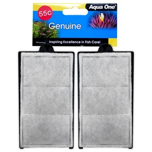 AQUA ONE CLEARVIEW 100 KOHLENSTOFFKARTUSCHE (2er-Pack) 55C FILTERMEDIEN AQUARIUMFISCHE - Bild 1 von 1