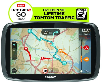 TomTom GO 5000 M Europa Lifetime HD-Traffic + Free 3D Maps EU XXL Tap&Go GPS WOW - Bild 1 von 3