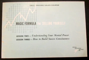 VTG 1961 Magic Formula for Selling Yourself Paperback Booklet SMI's Mental Power - Picture 1 of 7