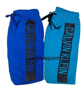 Men's Calvin Klein Side Logo 3 pocket Swim Shorts On Sale - Picture 1 of 9