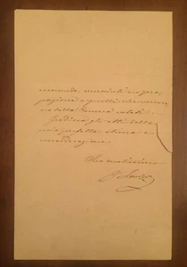 Brief signiert von Giovanni Lanza - Bild 1 von 1