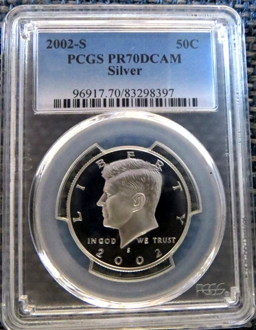 2002 S Kennedy SILVER Half Dollar Silver Proof PCGS PR70DCAM 50c SILVER Cover