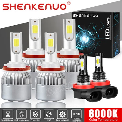 For Chrysler Town & Country 2010-2016 6Pcs Combo LED Headlight & Fog Light Bulbs - Image 1 of 4