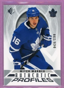 2020 20-21 SP AUTHENTIC PROFILES MAPLE LEAFS MITCH MARNER #AP-14 #'d 0426/2299 - Picture 1 of 1