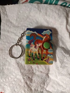 Vintage Lisa Frank Rainbow Chaser Lollipop Horses Mini Notebook Keychain UNUSED - Picture 1 of 8