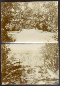 2 photos bord de Méditerranée à déterminer, Vintage citrate print c.1900 - 12x17 - Picture 1 of 1
