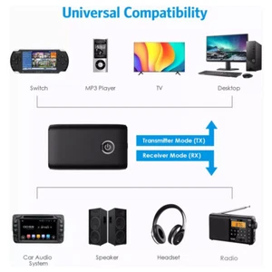Trasmettitore E Ricevitore Bluetooth 5.0 Audio Wireless 2 In 1 Con & - Afbeelding 1 van 16