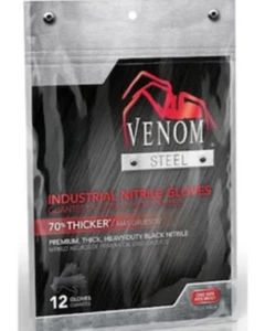 Venom Steel 12-Count One Size Fits All Nitrile Cleaning Gloves - Picture 1 of 2