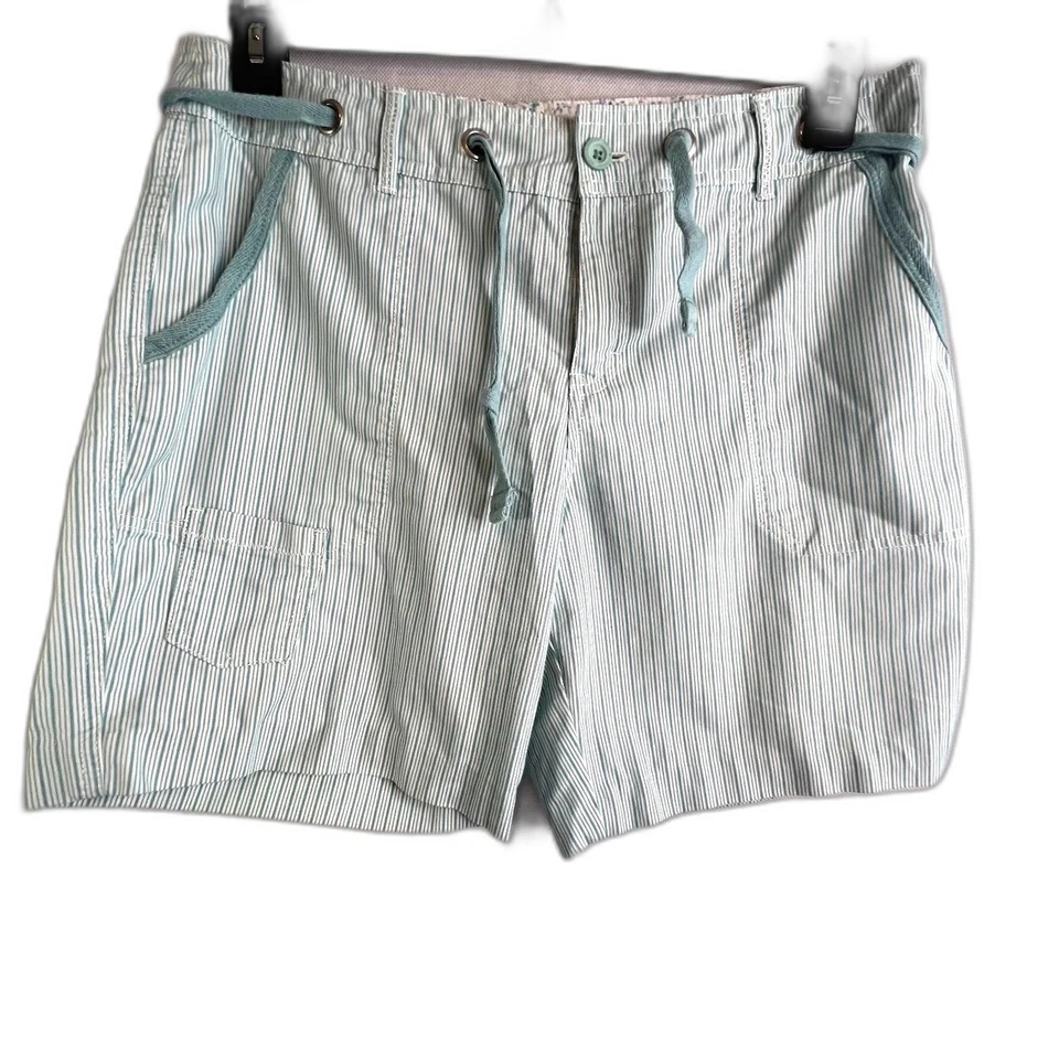 Bermudas de algodón a rayas impermeables talla 8 informales básicos Foto 1 de 4