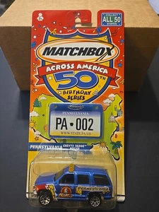 2001 Matchbox Across America 50th Birthday Pennsylvania Chevy Tahoe Police - Picture 1 of 4