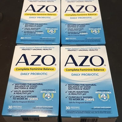 Probiótico diario Azo Complete Femenino Balance 30 cápsulas una vez al día 4 cajas 3/2027+ Foto 1 de 3