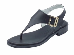 NeroGiardini E513405D Tamigi Nero Infradito per donna in pelle con cinturino e t - Imagen 1 de 3