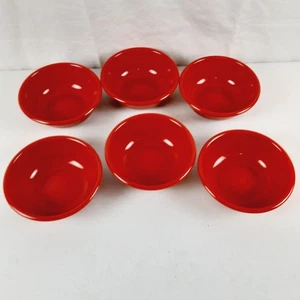 Rubbermaid Set of 6 Red Cereal Bowls Vintage Model #3836 Rare Color - Picture 1 of 10