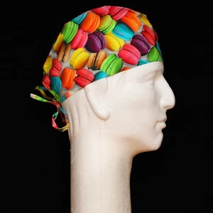 Macaroons Cookies Theme Scrub Hat - Picture 1 of 1