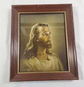 Vintage Warner Sallman Jesus Christ Litho with Frame 1941 - Picture 1 of 7