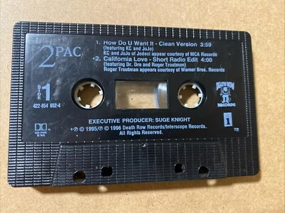 2Pac-How Do U Want It(Clean Version)/California Love-Cassette Single NO COVER  - Image 1 of 4