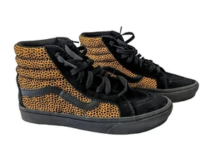 VANS Shoes Off the Wall Old Skool Skate Black Tiny Cheetah 9.5 Women/8 Men - Picture 1 of 7