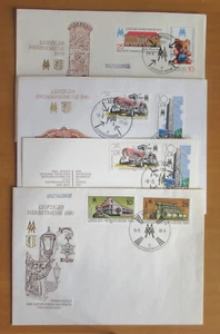 FDC's + Karte Leipziger Messen 1979/80, Mi-Nr. 2452/53, 2498/99, 2539/40, SSt. - Bild 1 von 4