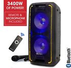 Dolphin SP-210RBT Dual 10" Karaoke Bluetooth Party Speaker with Wired Microphone