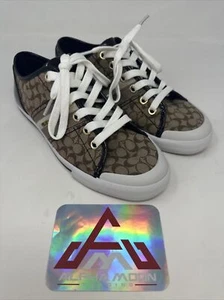 Zapatillas para mujer Coach Frances caqui/doradas multi 6,5 - Imagen 1 de 5