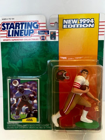 1991 Starting Lineup Steve Young San Francisco 49ers Card and Figure- NEW Cover