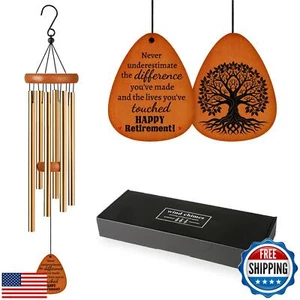 Retirement Gifts Wind Chime, Happy Retirement Decorations for Women, Men, Cow - Picture 1 of 5