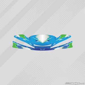 AIRBRUSH GREEN CUSTOM NOSECONE STICKER KIT - KARTING - GO KART - JakeDesigns - Picture 1 of 1