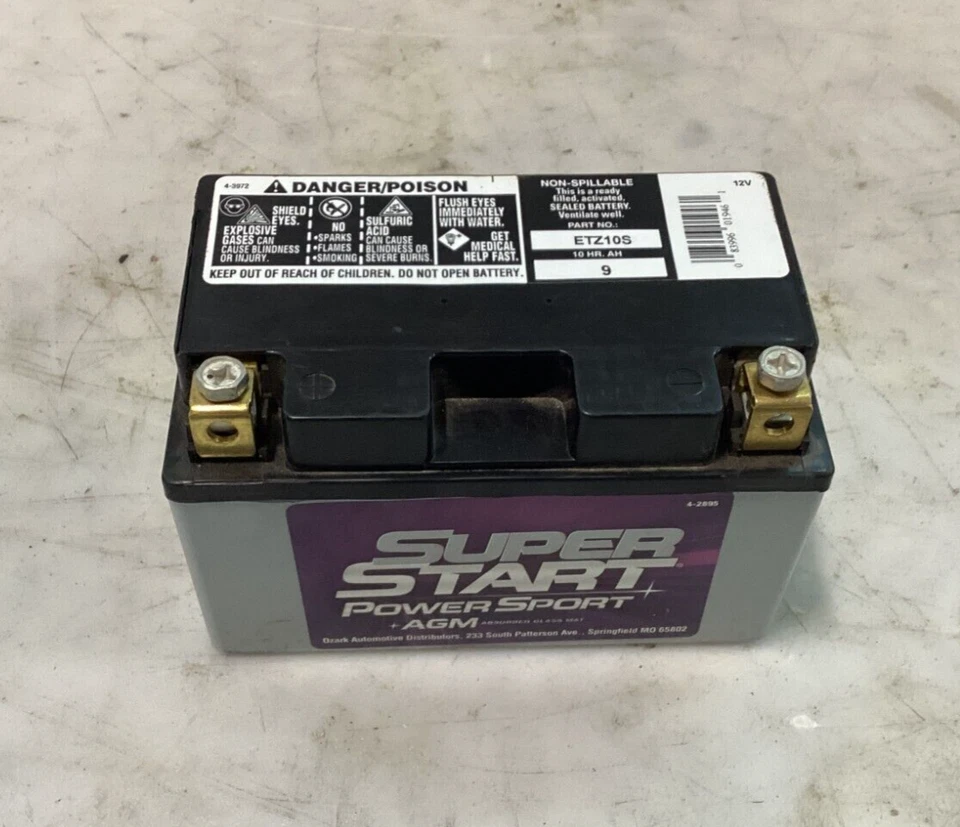 04-16 Yamaha YZF R6 R1 Super Start AGM 12V Batería ETZ10S Power Sport Foto 1 de 1