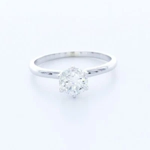 1 CT NATURAL DIAMOND H/VS2 ROUND CUT 14K WHITE GOLD PRONG CLASSIC SOLITAIRE RING - Picture 1 of 7