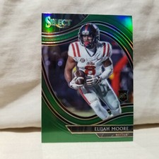 Elijah Moore 2021 Chronicles Draft Picks Select Green Prizm Rookie Card #257