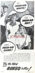 Vintage RINSO Washing Powder Advert #6 : Original 1951 Print - Picture 1 of 1