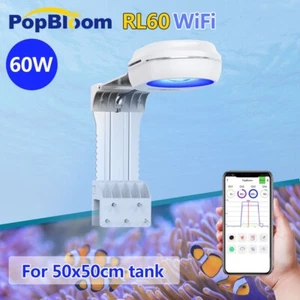 PopBloom Illuminazione Acquario Led Acqua di Mare Lampada Per Acquario 40cm-60cm Reef - Foto 1 di 11