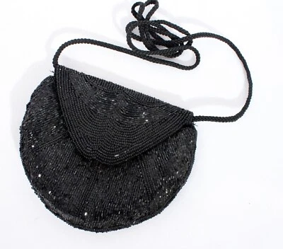 Vintage Beaded Evening Bag Purse Cross Body Hong Kong - Image 1 of 4