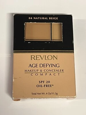 Revlon Age Defying Makeup & Concealer Compact SPF 20, Natural Beige, Oil-Free - Image 1 of 2