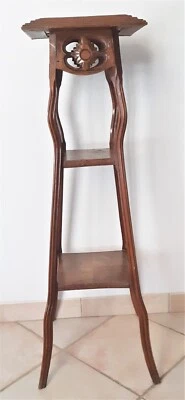 Sellette ancienne dessus marbre avec 2 étagères intermédiaires - Photo 1/4