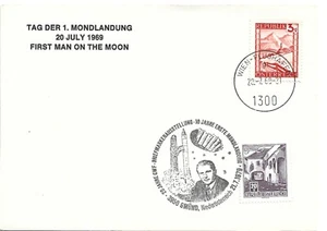 1969, 1st MAN on the MOON, AUSTRIA - Picture 1 of 1