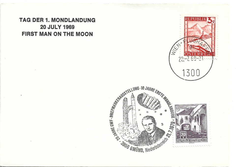 1969, 1st MAN on the MOON, AUSTRIA - Image 1 of 1