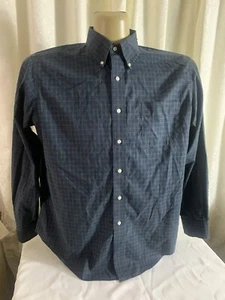 Vintage Green label LAUREN Ralph Lauren Size 16.5 L/S Green/Navy Plaid Shirt - Picture 1 of 7