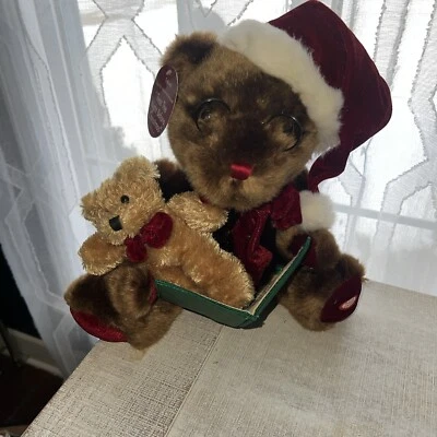 DAN DEE Animated Xmas Plush Grandpa Bear Reading The Night Before Xmas With Tags - Image 1 of 4